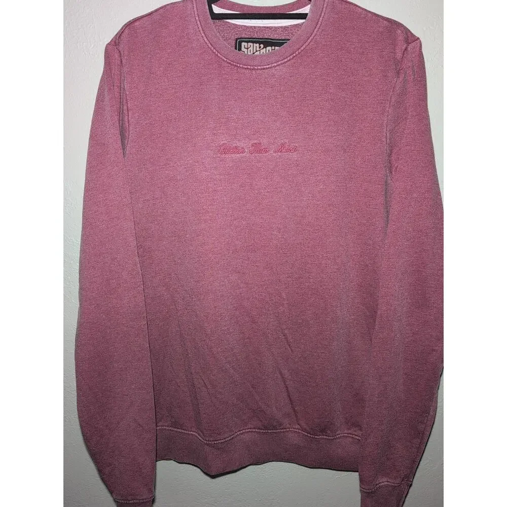 San‎ Francisco Work Shirts Crew Sweatshirt Chiller Than Most Red M Cotton Blend